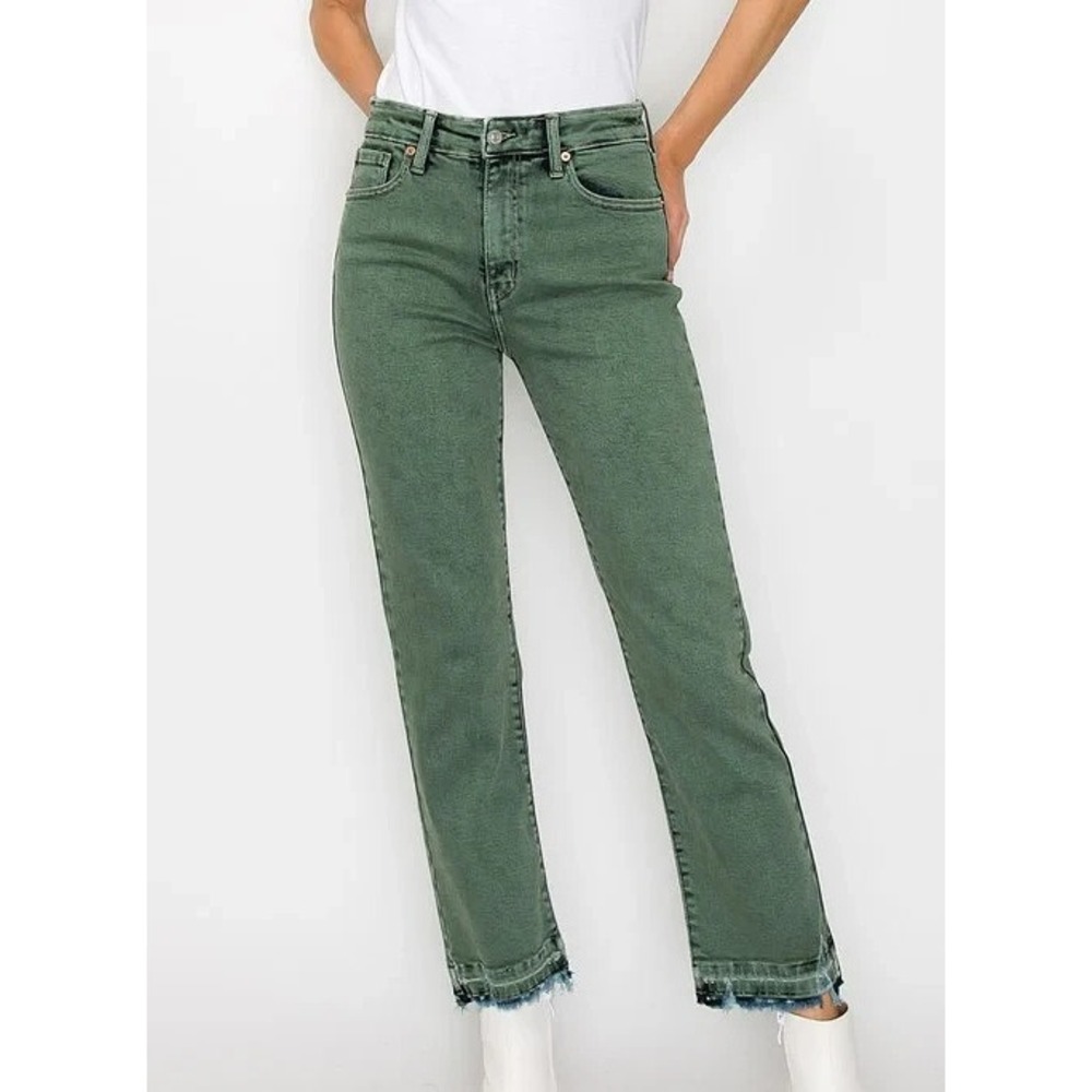 ARTEMIS VINTAGE Green SUPER STRETCH High-Rise SLIM STRAIGHT LEG Elena Jeans 20